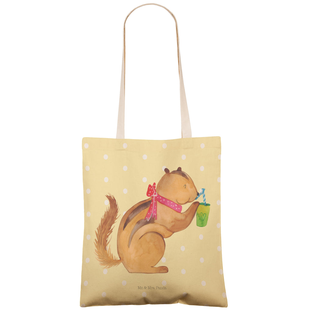 Einkaufstasche Eichhörnchen Smoothie Tragetasche, Tasche, Beutel, Stofftasche, Baumwolltasche, Umhängetasche, Shopper, Tiermotive, Gute Laune, lustige Sprüche, Tiere, Green Smoothies, Diät, Abnehmen, Streifenhörnchen, Eichhörnchen