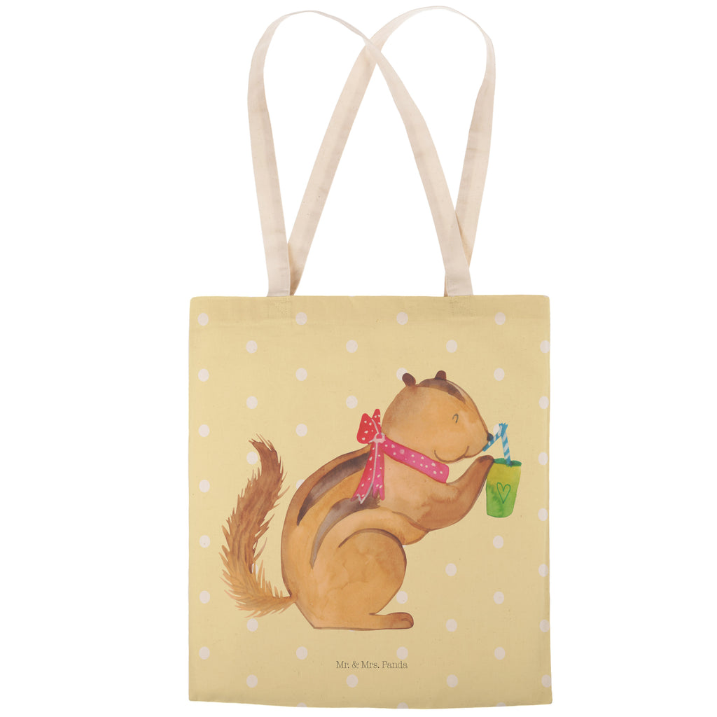 Einkaufstasche Eichhörnchen Smoothie Tragetasche, Tasche, Beutel, Stofftasche, Baumwolltasche, Umhängetasche, Shopper, Tiermotive, Gute Laune, lustige Sprüche, Tiere, Green Smoothies, Diät, Abnehmen, Streifenhörnchen, Eichhörnchen