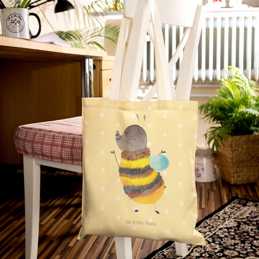 Einkaufstasche Hummel flauschig Tragetasche, Tasche, Beutel, Stofftasche, Baumwolltasche, Umhängetasche, Shopper, Tiermotive, Gute Laune, lustige Sprüche, Tiere, Hummel, Flauschig, Biene, Blume, Natur