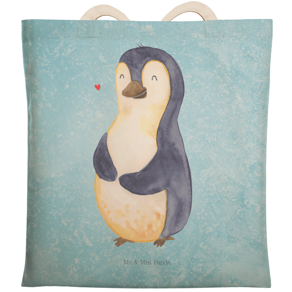 Einkaufstasche Pinguin Diät Tragetasche, Tasche, Beutel, Stofftasche, Baumwolltasche, Umhängetasche, Shopper, Pinguin, Pinguine, Diät, Abnehmen, Abspecken, Gewicht, Motivation, Selbstliebe, Körperliebe, Selbstrespekt