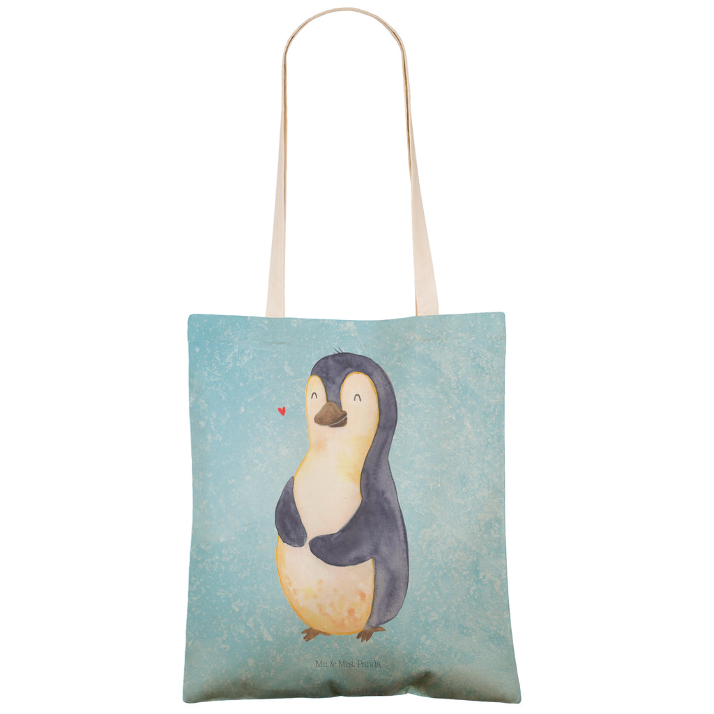 Einkaufstasche Pinguin Diät Tragetasche, Tasche, Beutel, Stofftasche, Baumwolltasche, Umhängetasche, Shopper, Pinguin, Pinguine, Diät, Abnehmen, Abspecken, Gewicht, Motivation, Selbstliebe, Körperliebe, Selbstrespekt