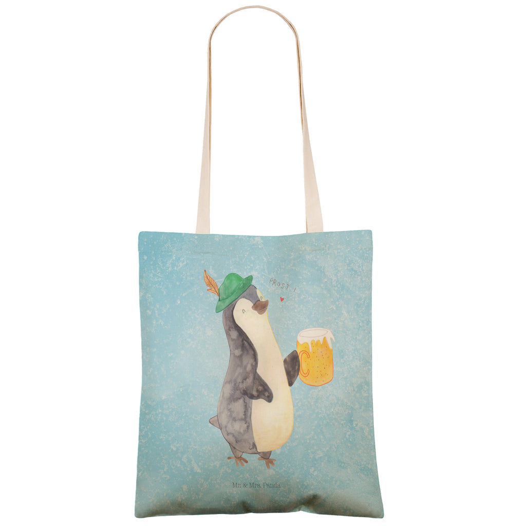 Einkaufstasche Pinguin Bier Tragetasche, Tasche, Beutel, Stofftasche, Baumwolltasche, Umhängetasche, Shopper, Pinguin, Pinguine, Bier, Oktoberfest