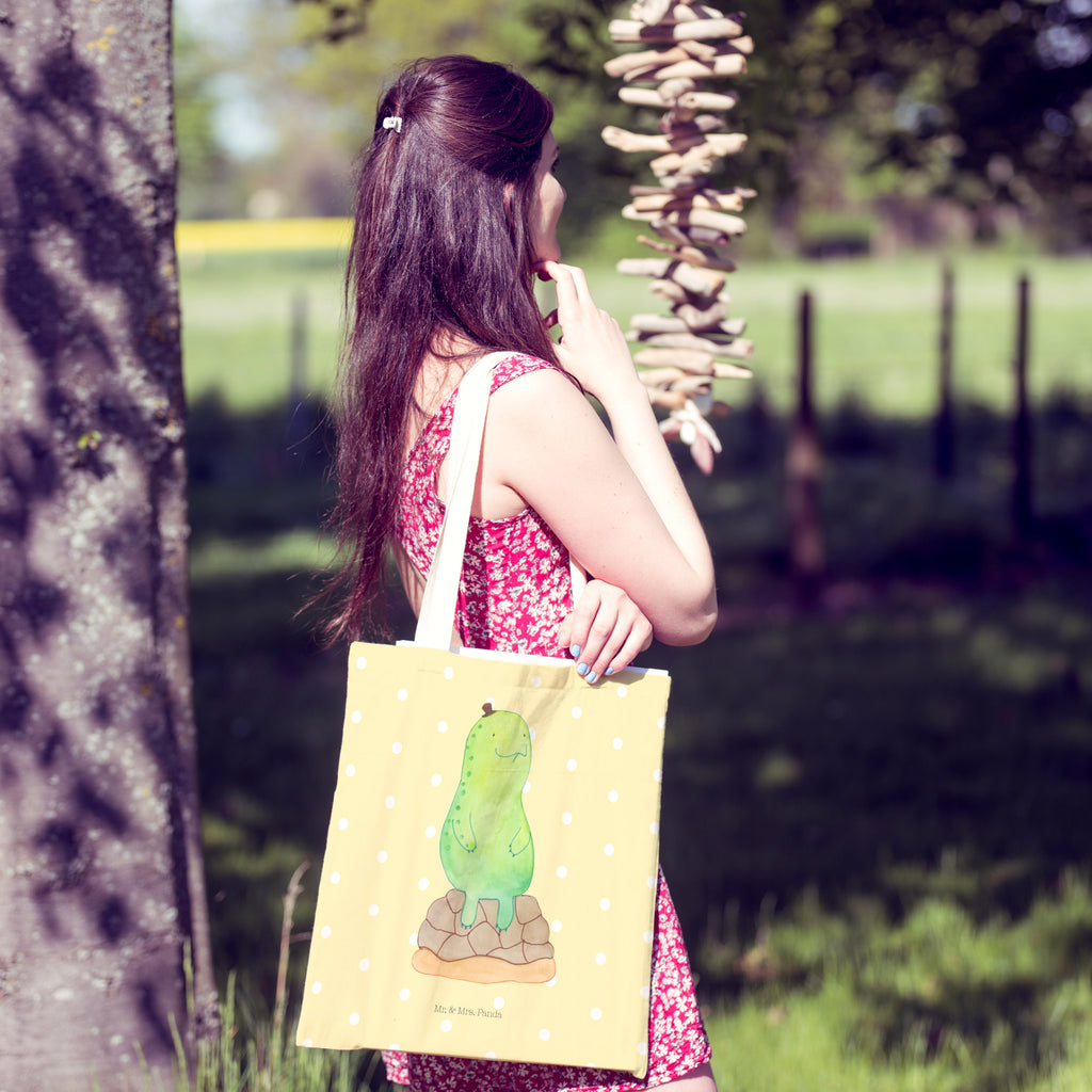 Einkaufstasche Schildkröte pausiert Tragetasche, Tasche, Beutel, Stofftasche, Baumwolltasche, Umhängetasche, Shopper, Schildkröte, Achtsamkeit, Entschleunigen, achtsam