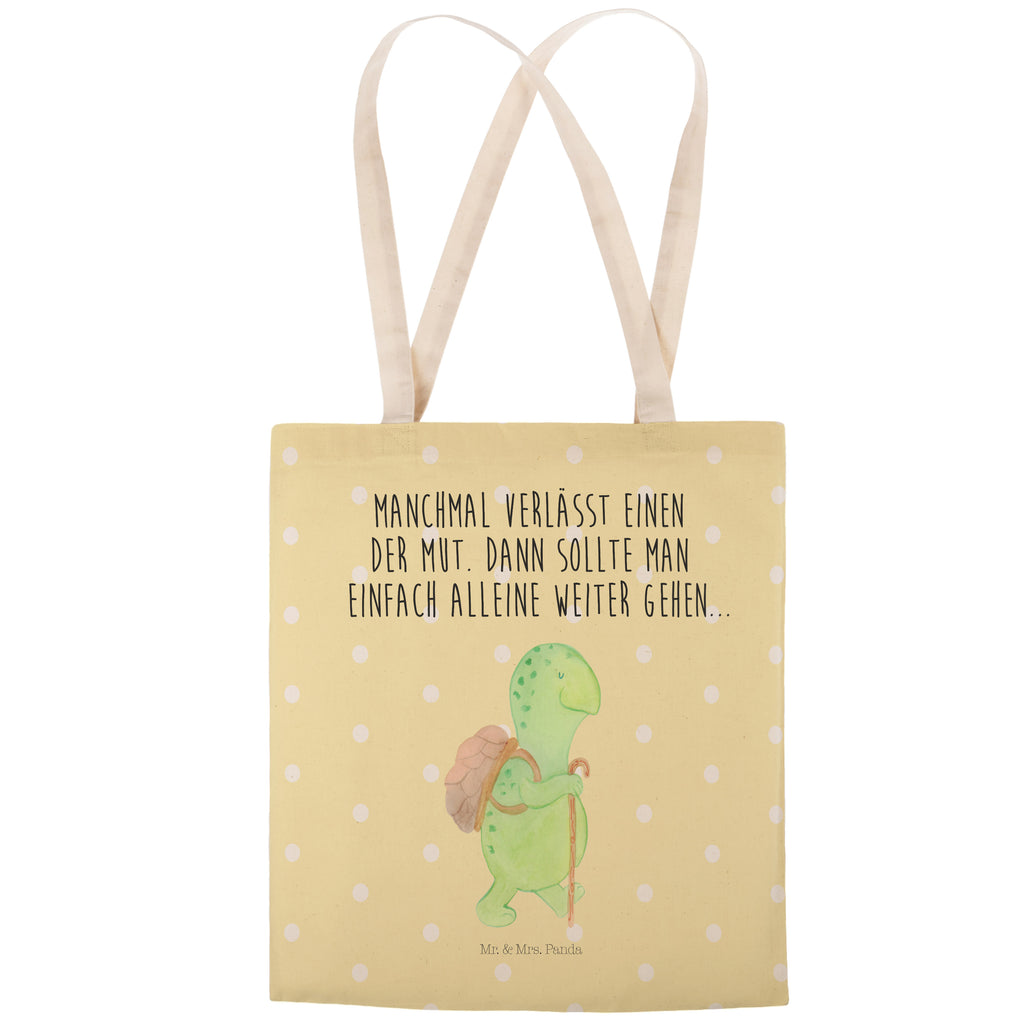 Einkaufstasche Schildkröte Wanderer Tragetasche, Tasche, Beutel, Stofftasche, Baumwolltasche, Umhängetasche, Shopper, Schildkröte, Schildkröten, Motivation, Motivationsspruch, Motivationssprüche, Neuanfang