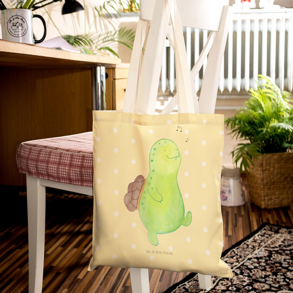 Einkaufstasche Schildkröte pfeift Tragetasche, Tasche, Beutel, Stofftasche, Baumwolltasche, Umhängetasche, Shopper, Schildkröte, Schildi, Schildkröten, fröhlich, Glück, Motivation, Lebensfreude, Depression, Trennung, Neuanfang