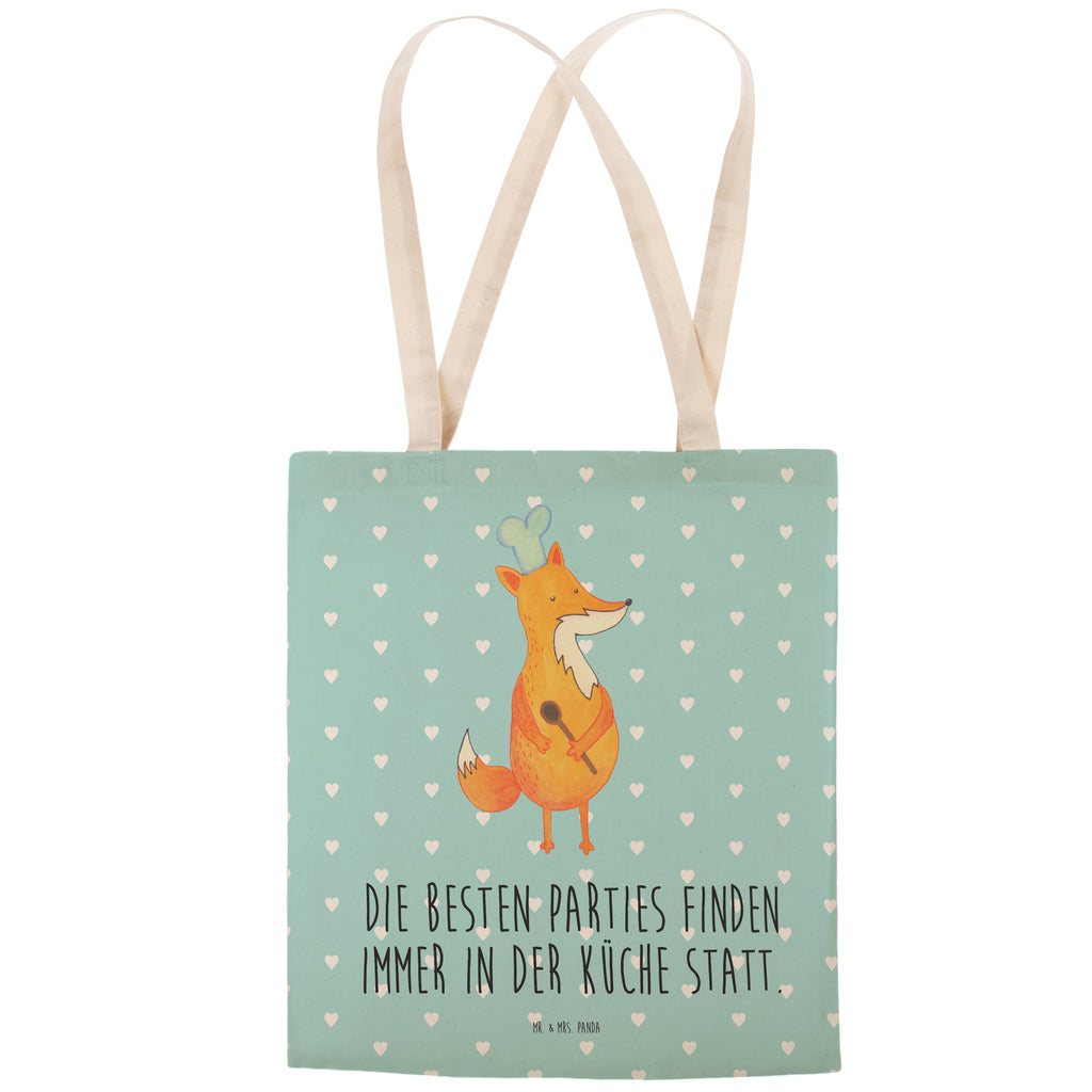Einkaufstasche Fuchs Koch Tragetasche, Tasche, Beutel, Stofftasche, Baumwolltasche, Umhängetasche, Shopper, Fuchs, Füchse, Koch Geschenk, Küche Spruch, Küche Deko, Köche, Bäcker, Party Spruch, Spruch lustig, witzig