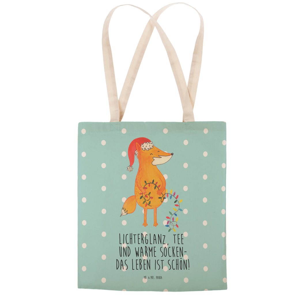 Einkaufstasche Fuchs Weihnachten Tragetasche, Tasche, Beutel, Stofftasche, Baumwolltasche, Umhängetasche, Shopper, Winter, Weihnachten, Weihnachtsdeko, Nikolaus, Advent, Heiligabend, Wintermotiv, Fuchs, Füchse, Spruch schön, Geschenk Weihnachten, Weihnachtsmann, Weihnachtszeit