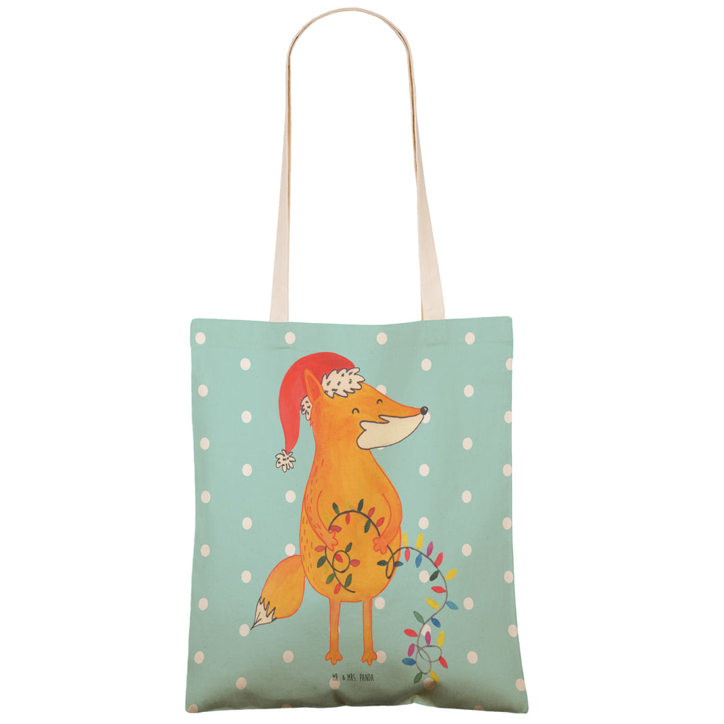 Einkaufstasche Fuchs Weihnachten Tragetasche, Tasche, Beutel, Stofftasche, Baumwolltasche, Umhängetasche, Shopper, Winter, Weihnachten, Weihnachtsdeko, Nikolaus, Advent, Heiligabend, Wintermotiv, Fuchs, Füchse, Spruch schön, Geschenk Weihnachten, Weihnachtsmann, Weihnachtszeit