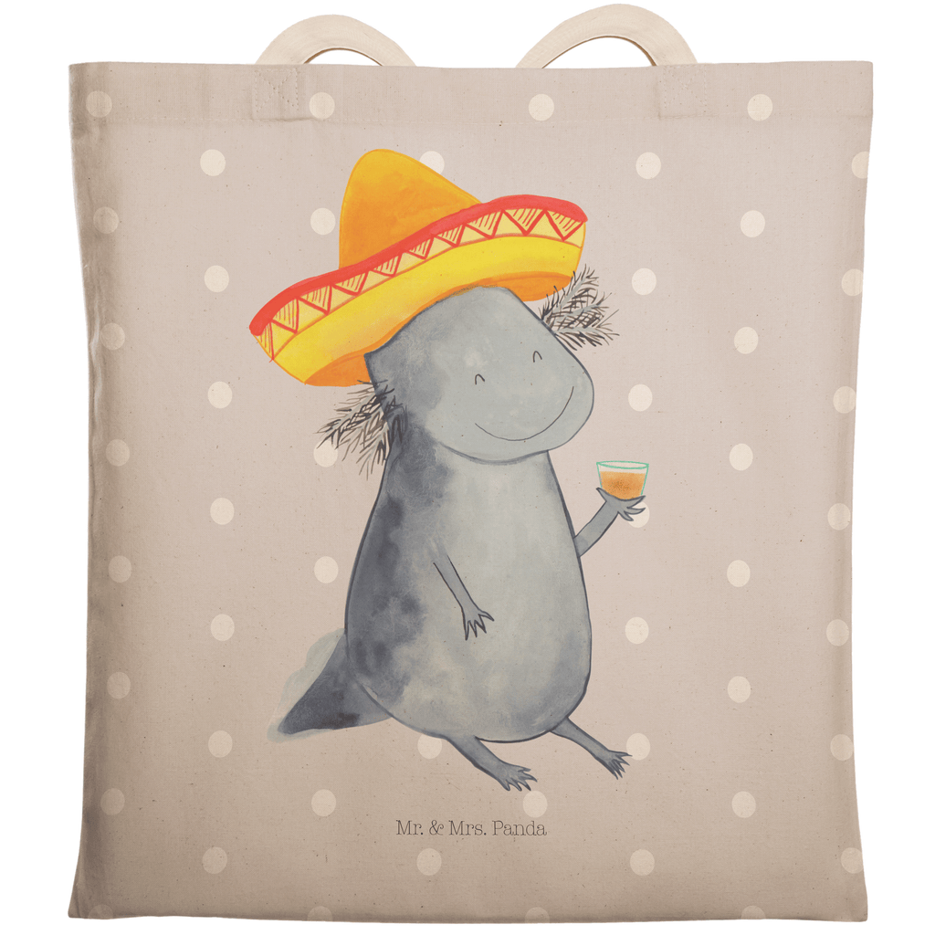 Einkaufstasche Axolotl Tequila Tragetasche, Tasche, Beutel, Stofftasche, Baumwolltasche, Umhängetasche, Shopper, Axolotl, Molch, Mexico, Mexiko, Sombrero, Zitrone, Tequila, Motivation, Spruch, Schwanzlurch, Lurch, Lurche, Axolot, Feuerdrache, Feuersalamander
