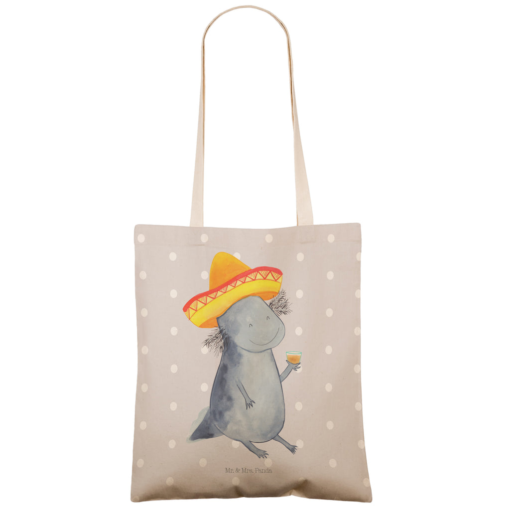 Einkaufstasche Axolotl Tequila Tragetasche, Tasche, Beutel, Stofftasche, Baumwolltasche, Umhängetasche, Shopper, Axolotl, Molch, Mexico, Mexiko, Sombrero, Zitrone, Tequila, Motivation, Spruch, Schwanzlurch, Lurch, Lurche, Axolot, Feuerdrache, Feuersalamander