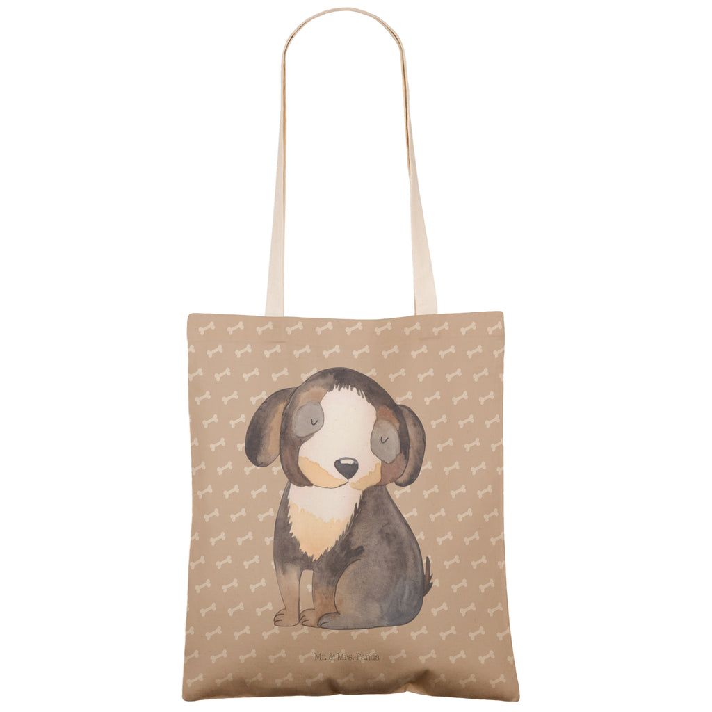 Einkaufstasche Hund entspannt Tragetasche, Tasche, Beutel, Stofftasche, Baumwolltasche, Umhängetasche, Shopper, Hund, Hundemotiv, Haustier, Hunderasse, Tierliebhaber, Hundebesitzer, Sprüche, schwarzer Hund, Hundeliebe, Liebe, Hundeglück