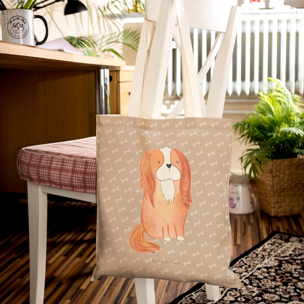 Einkaufstasche Cavalier King Charles Spaniel Tragetasche, Tasche, Beutel, Stofftasche, Baumwolltasche, Umhängetasche, Shopper, Hund, Hundemotiv, Haustier, Hunderasse, Tierliebhaber, Hundebesitzer, Sprüche, Cavalier King Charles Spaniel, Cockerspaniel, Spaniel, Spruch, schönster Hund