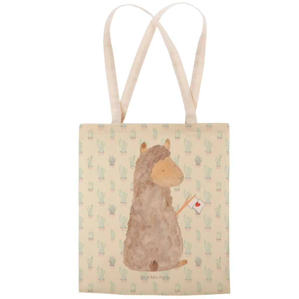 Einkaufstasche Alpaka Fahne Tragetasche, Tasche, Beutel, Stofftasche, Baumwolltasche, Umhängetasche, Shopper, Alpaka, Lama, Alpakas, Lamas, Liebe