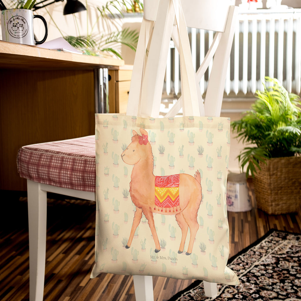 Einkaufstasche Alpaka stolz Tragetasche, Tasche, Beutel, Stofftasche, Baumwolltasche, Umhängetasche, Shopper, Alpaka, Lama