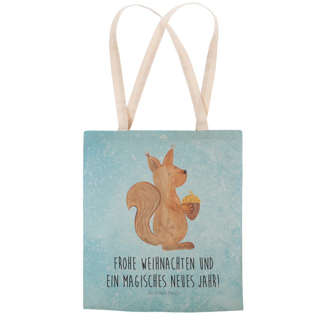 Einkaufstasche Eichhörnchen Weihnachtszeit Tragetasche, Tasche, Beutel, Stofftasche, Baumwolltasche, Umhängetasche, Shopper, Winter, Weihnachten, Weihnachtsdeko, Nikolaus, Advent, Heiligabend, Wintermotiv, Frohe Weihnachten, Frohes neues Jahr, Guten Rutsch, Weihnachtsmotiv, Weihnachtsgruß, Neujahr, Vogel