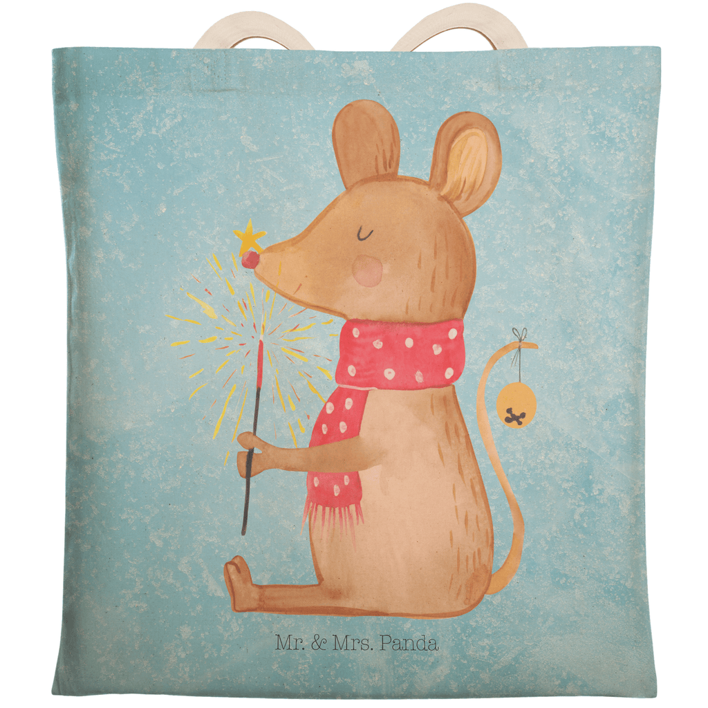 Einkaufstasche Weihnachtsmaus Tragetasche, Tasche, Beutel, Stofftasche, Baumwolltasche, Umhängetasche, Shopper, Winter, Weihnachten, Weihnachtsdeko, Nikolaus, Advent, Heiligabend, Wintermotiv, Frohe Weihnachten, Weihnachtsgruß, Weihnachtsmotiv, Maus, Mäuschen, Weihnachtswunder