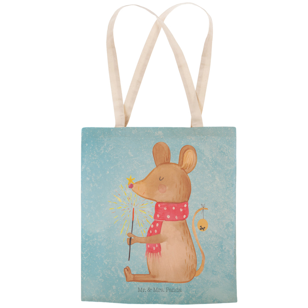 Einkaufstasche Weihnachtsmaus Tragetasche, Tasche, Beutel, Stofftasche, Baumwolltasche, Umhängetasche, Shopper, Winter, Weihnachten, Weihnachtsdeko, Nikolaus, Advent, Heiligabend, Wintermotiv, Frohe Weihnachten, Weihnachtsgruß, Weihnachtsmotiv, Maus, Mäuschen, Weihnachtswunder
