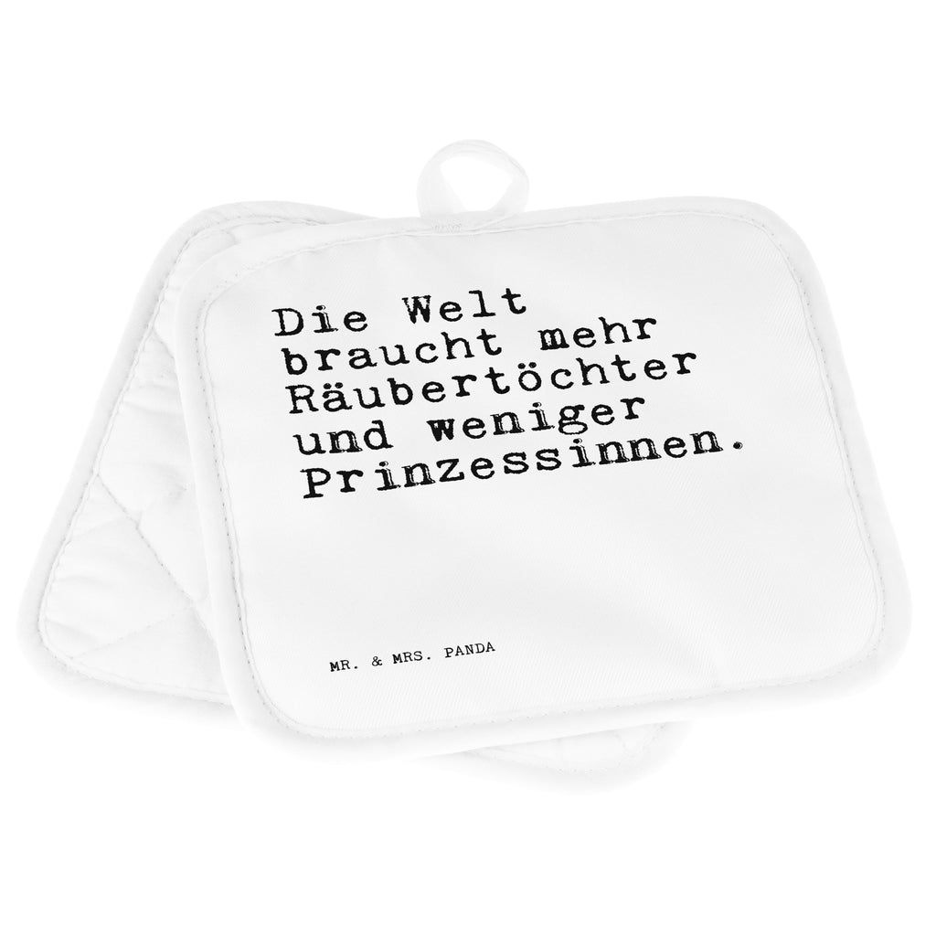 2er Set Topflappen  Sprüche und Zitate Die Welt braucht mehr Räubertöchter und weniger Prinzessinnen. Topflappen, Topfuntersetzer, Ofenhandschuh, Topflappen Set, Topflappen lustig, Topflappen mit Spruch, Spruch, Sprüche, lustig, Weisheiten, Zitate, Spruch Sprüche Weisheiten Zitate Lustig Weisheit Worte