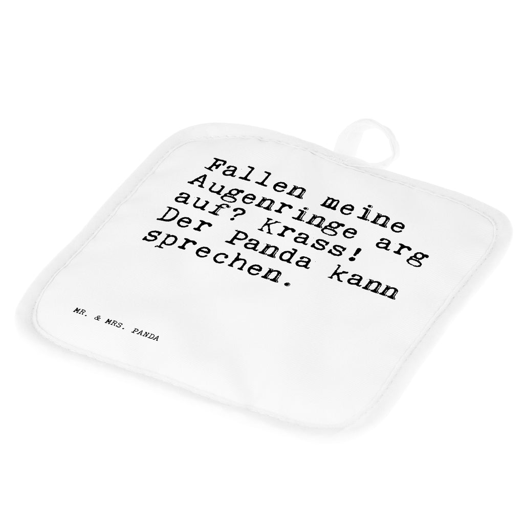 2er Set Topflappen  Sprüche und Zitate Fallen meine Augenringe arg auf? Krass! Der Panda kann sprechen. Topflappen, Topfuntersetzer, Ofenhandschuh, Topflappen Set, Topflappen lustig, Topflappen mit Spruch, Spruch, Sprüche, lustig, Weisheiten, Zitate, Spruch Sprüche Weisheiten Zitate Lustig Weisheit Worte