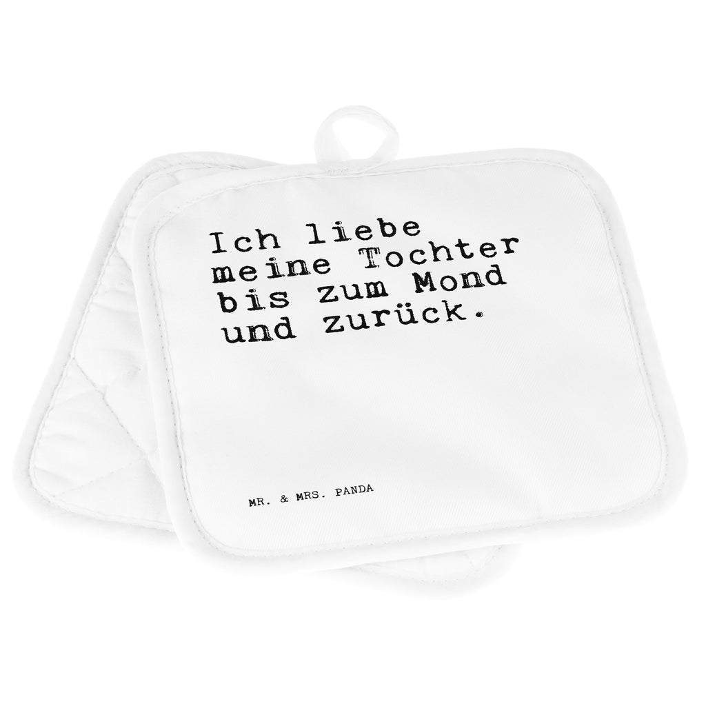 2er Set Topflappen  Sprüche und Zitate Ich liebe meine Tochter bis zum Mond und zurück. Topflappen, Topfuntersetzer, Ofenhandschuh, Topflappen Set, Topflappen lustig, Topflappen mit Spruch, Spruch, Sprüche, lustig, Weisheiten, Zitate, Spruch Sprüche Weisheiten Zitate Lustig Weisheit Worte