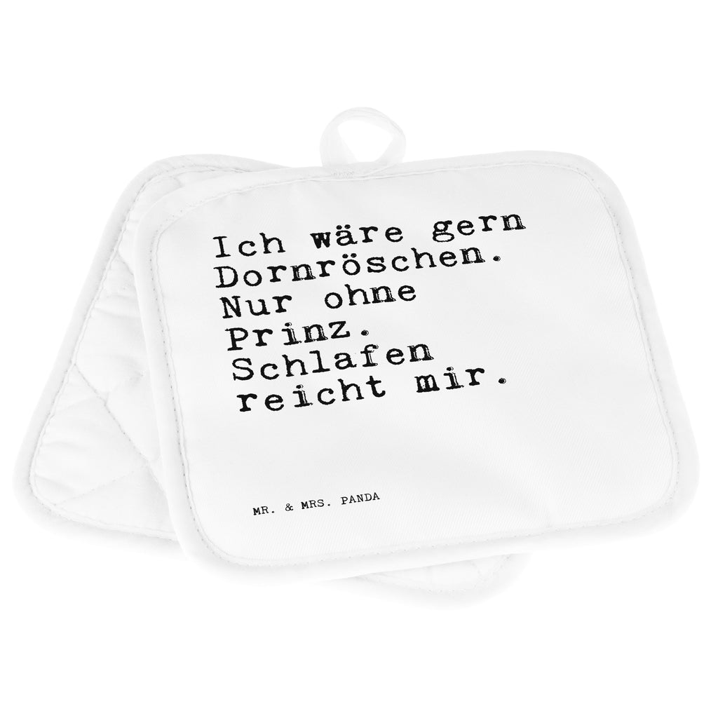 2er Set Topflappen  Sprüche und Zitate Ich wäre gern Dornröschen. Nur ohne Prinz. Schlafen reicht mir. Topflappen, Topfuntersetzer, Ofenhandschuh, Topflappen Set, Topflappen lustig, Topflappen mit Spruch, Spruch, Sprüche, lustig, Weisheiten, Zitate, Spruch Sprüche Weisheiten Zitate Lustig Weisheit Worte