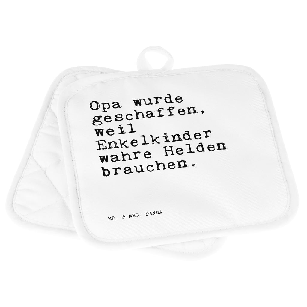2er Set Topflappen  Sprüche und Zitate Opa wurde geschaffen, weil Enkelkinder wahre Helden brauchen. Topflappen, Topfuntersetzer, Ofenhandschuh, Topflappen Set, Topflappen lustig, Topflappen mit Spruch, Spruch, Sprüche, lustig, Weisheiten, Zitate, Spruch Sprüche Weisheiten Zitate Lustig Weisheit Worte