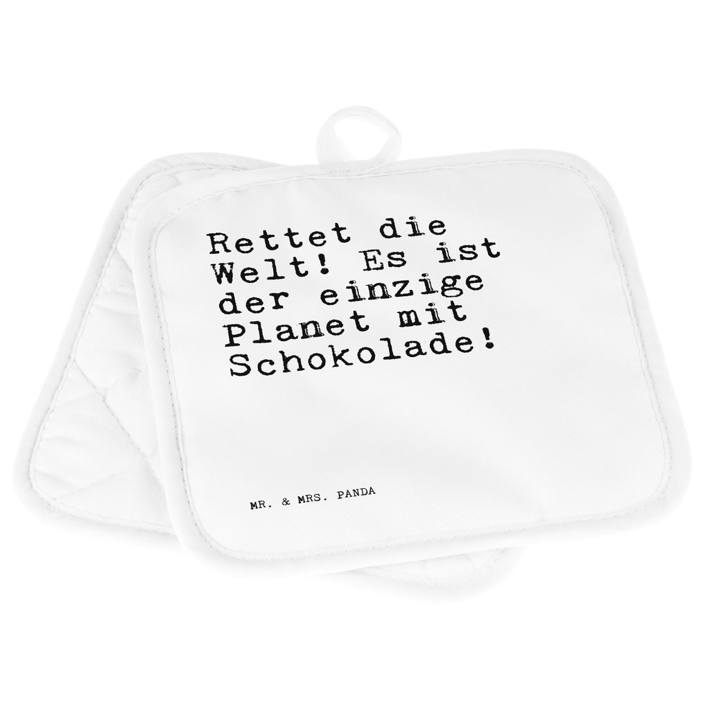 2er Set Topflappen  Sprüche und Zitate Rettet die Welt! Es ist der einzige Planet mit Schokolade! Topflappen, Topfuntersetzer, Ofenhandschuh, Topflappen Set, Topflappen lustig, Topflappen mit Spruch, Spruch, Sprüche, lustig, Weisheiten, Zitate, Spruch Sprüche Weisheiten Zitate Lustig Weisheit Worte