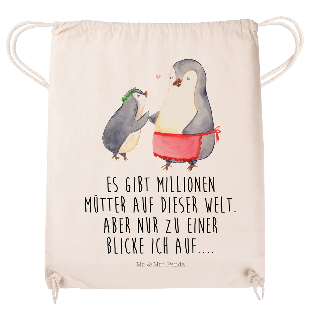 Sportbeutel Pinguin mit Kind Turnbeutel, Beutel, Sporttasche, Tasche, Stoffbeutel, Familie, Vatertag, Muttertag, Bruder, Schwester, Mama, Papa, Oma, Opa, Geschenk, Mami, Mutti, Mutter, Geburststag