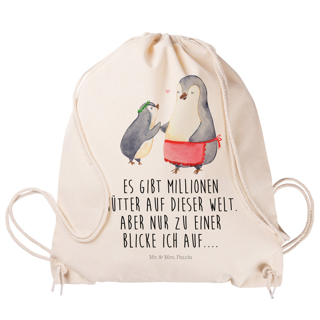 Sportbeutel Pinguin mit Kind Turnbeutel, Beutel, Sporttasche, Tasche, Stoffbeutel, Familie, Vatertag, Muttertag, Bruder, Schwester, Mama, Papa, Oma, Opa, Geschenk, Mami, Mutti, Mutter, Geburststag