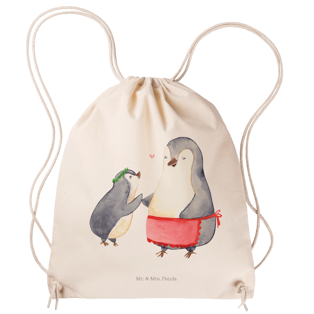 Sportbeutel Pinguin mit Kind Turnbeutel, Beutel, Sporttasche, Tasche, Stoffbeutel, Familie, Vatertag, Muttertag, Bruder, Schwester, Mama, Papa, Oma, Opa, Geschenk, Mami, Mutti, Mutter, Geburststag