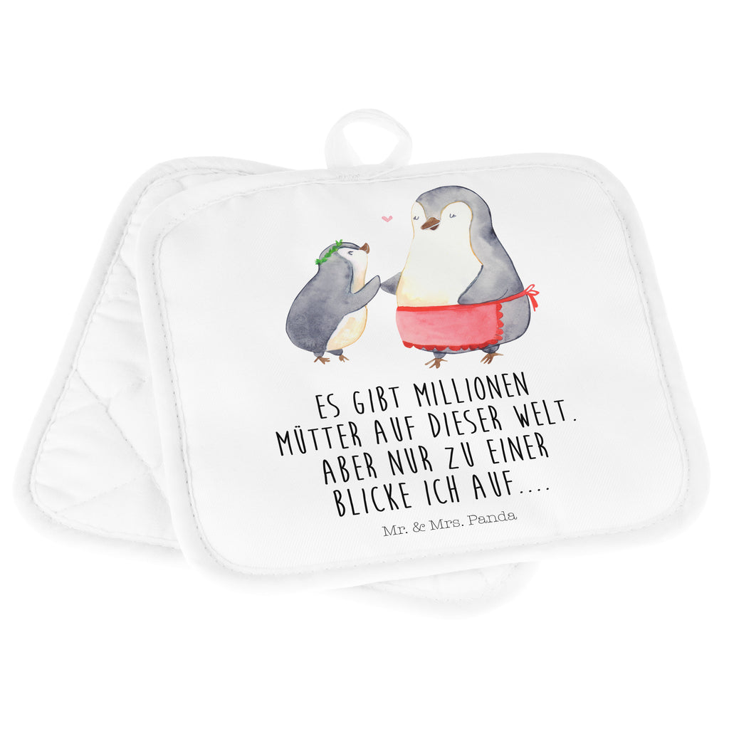 2er Set Topflappen  Pinguin mit Kind Topflappen, Topfuntersetzer, Ofenhandschuh, Topflappen Set, Topflappen lustig, Topflappen mit Spruch, Familie, Vatertag, Muttertag, Bruder, Schwester, Mama, Papa, Oma, Opa, Geschenk, Mami, Mutti, Mutter, Geburststag