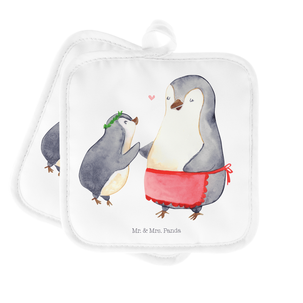 2er Set Topflappen  Pinguin mit Kind Topflappen, Topfuntersetzer, Ofenhandschuh, Topflappen Set, Topflappen lustig, Topflappen mit Spruch, Familie, Vatertag, Muttertag, Bruder, Schwester, Mama, Papa, Oma, Opa, Geschenk, Mami, Mutti, Mutter, Geburststag