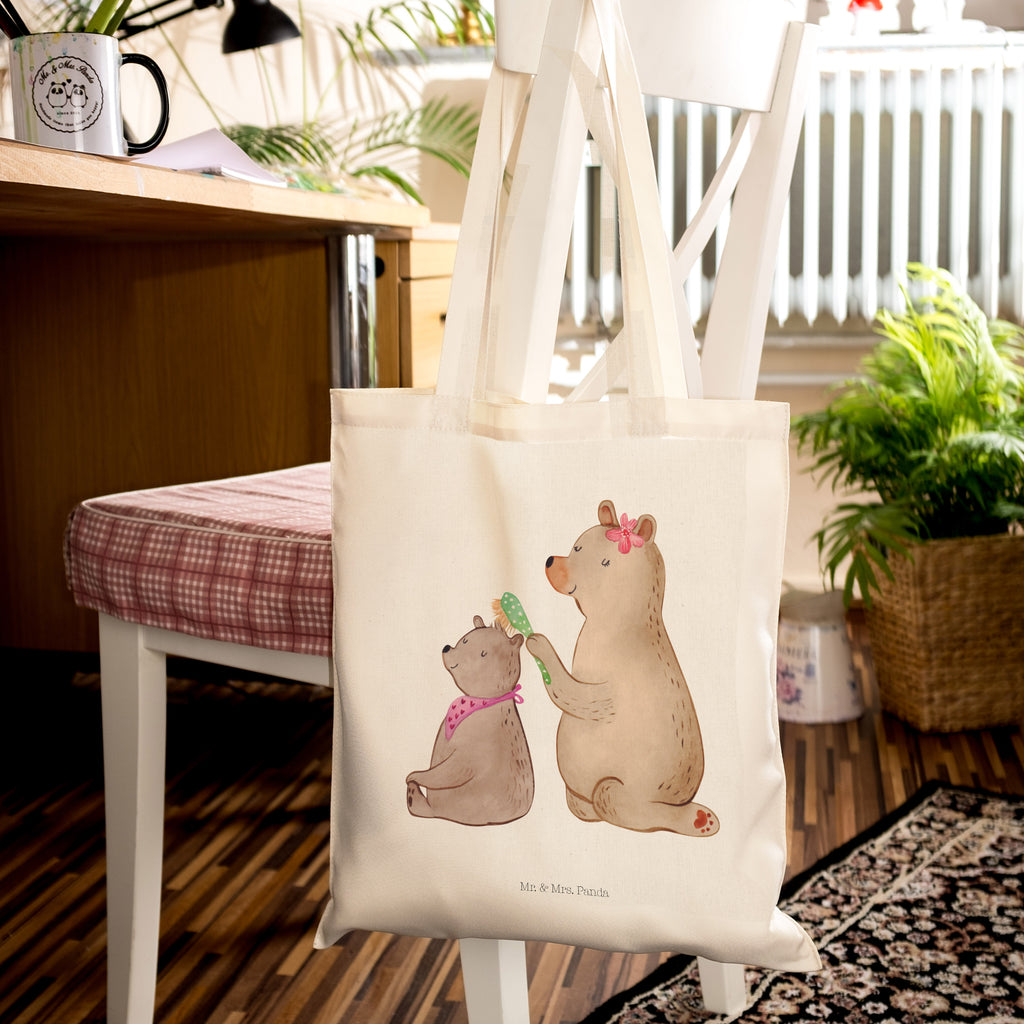 Tragetasche Bär mit Kind Beuteltasche, Beutel, Einkaufstasche, Jutebeutel, Stoffbeutel, Familie, Vatertag, Muttertag, Bruder, Schwester, Mama, Papa, Oma, Opa, Geschenk, Mutti, Mutter