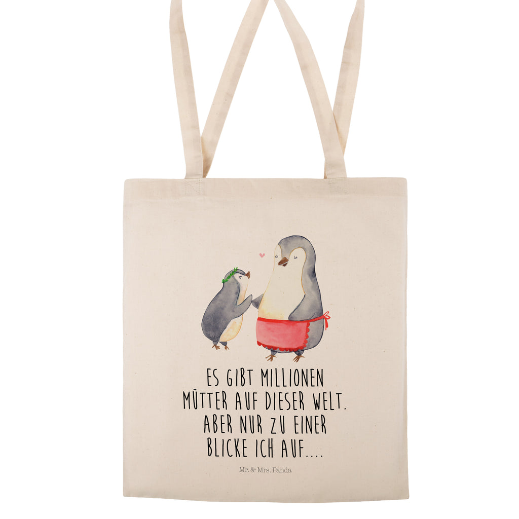 Tragetasche Pinguin mit Kind Beuteltasche, Beutel, Einkaufstasche, Jutebeutel, Stoffbeutel, Familie, Vatertag, Muttertag, Bruder, Schwester, Mama, Papa, Oma, Opa, Geschenk, Mami, Mutti, Mutter, Geburststag