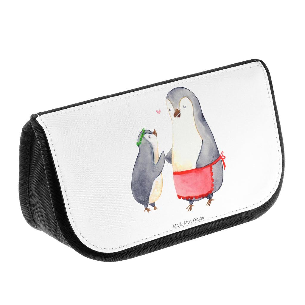 Kosmetiktasche Pinguin mit Kind Kosmetikbeutel, Kulturtasche, Kulturbeutel, Schminktasche, Make-Up Tasche, Familie, Vatertag, Muttertag, Bruder, Schwester, Mama, Papa, Oma, Opa, Geschenk, Mami, Mutti, Mutter, Geburststag