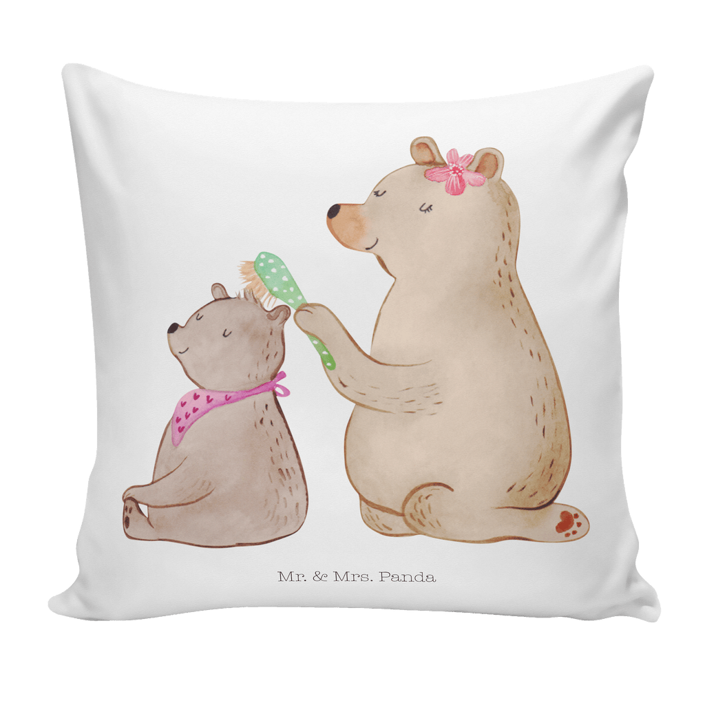 40x40 Kissen Bär mit Kind Kissenhülle, Kopfkissen, Sofakissen, Dekokissen, Motivkissen, Familie, Vatertag, Muttertag, Bruder, Schwester, Mama, Papa, Oma, Opa, Geschenk, Mutti, Mutter