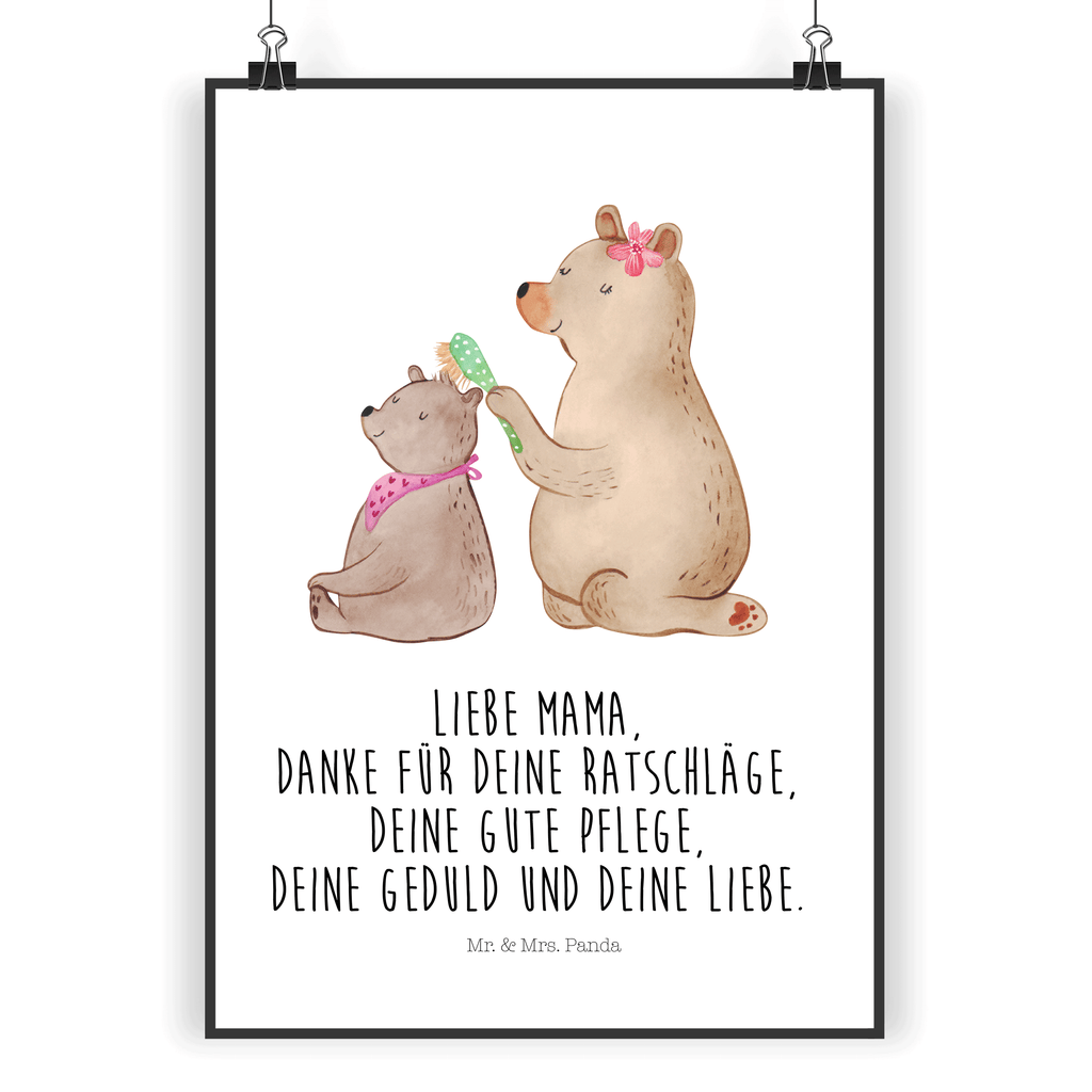 Poster Bär mit Kind Poster, Wandposter, Bild, Wanddeko, Küchenposter, Kinderposter, Wanddeko Bild, Raumdekoration, Wanddekoration, Handgemaltes Poster, Mr. & Mrs. Panda Poster, Designposter, Kunstdruck, Posterdruck, Familie, Vatertag, Muttertag, Bruder, Schwester, Mama, Papa, Oma, Opa, Geschenk, Mutti, Mutter