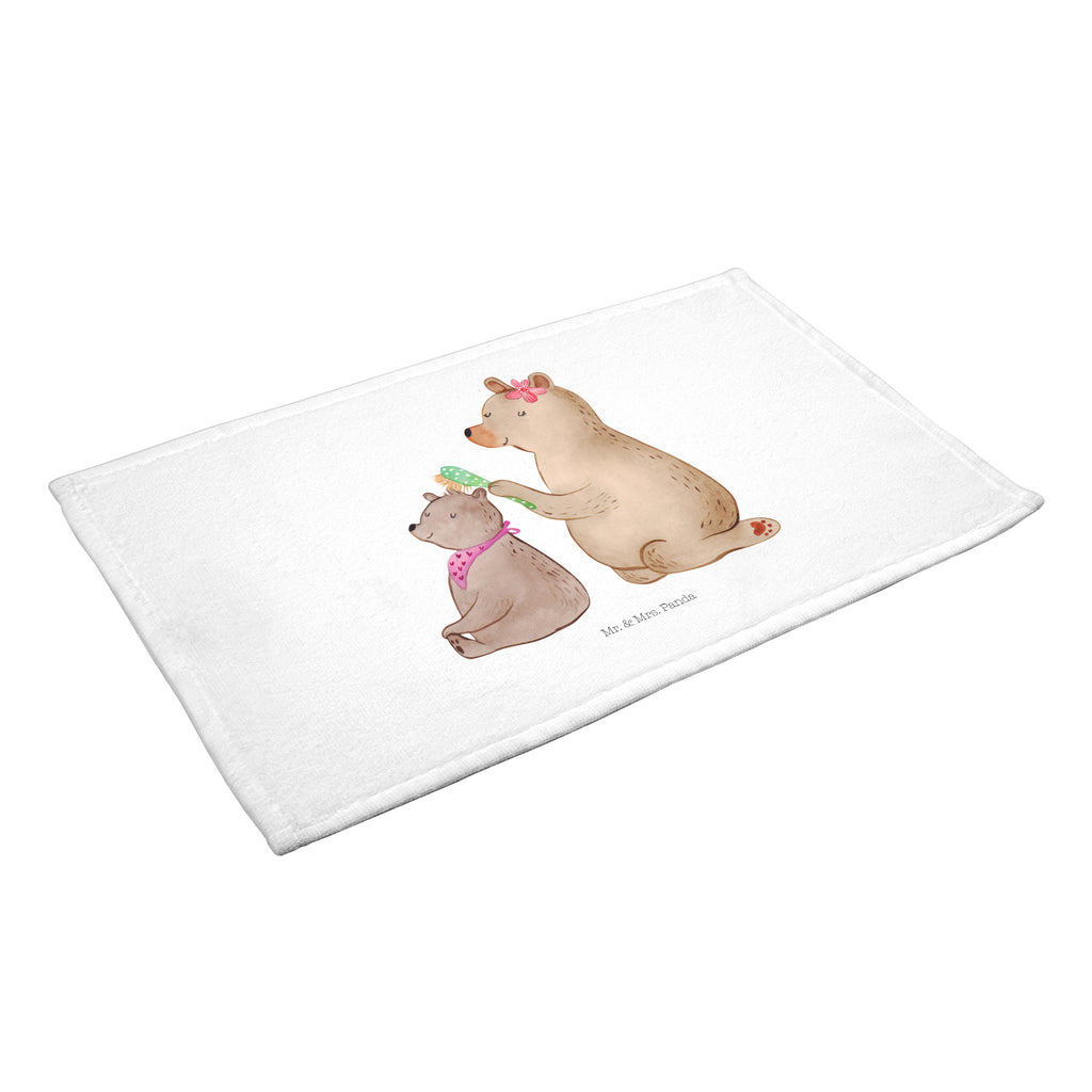Gäste Handtuch Bär mit Kind Gästetuch, Reisehandtuch, Sport Handtuch, Frottier, Kinder Handtuch, Familie, Vatertag, Muttertag, Bruder, Schwester, Mama, Papa, Oma, Opa, Geschenk, Mutti, Mutter