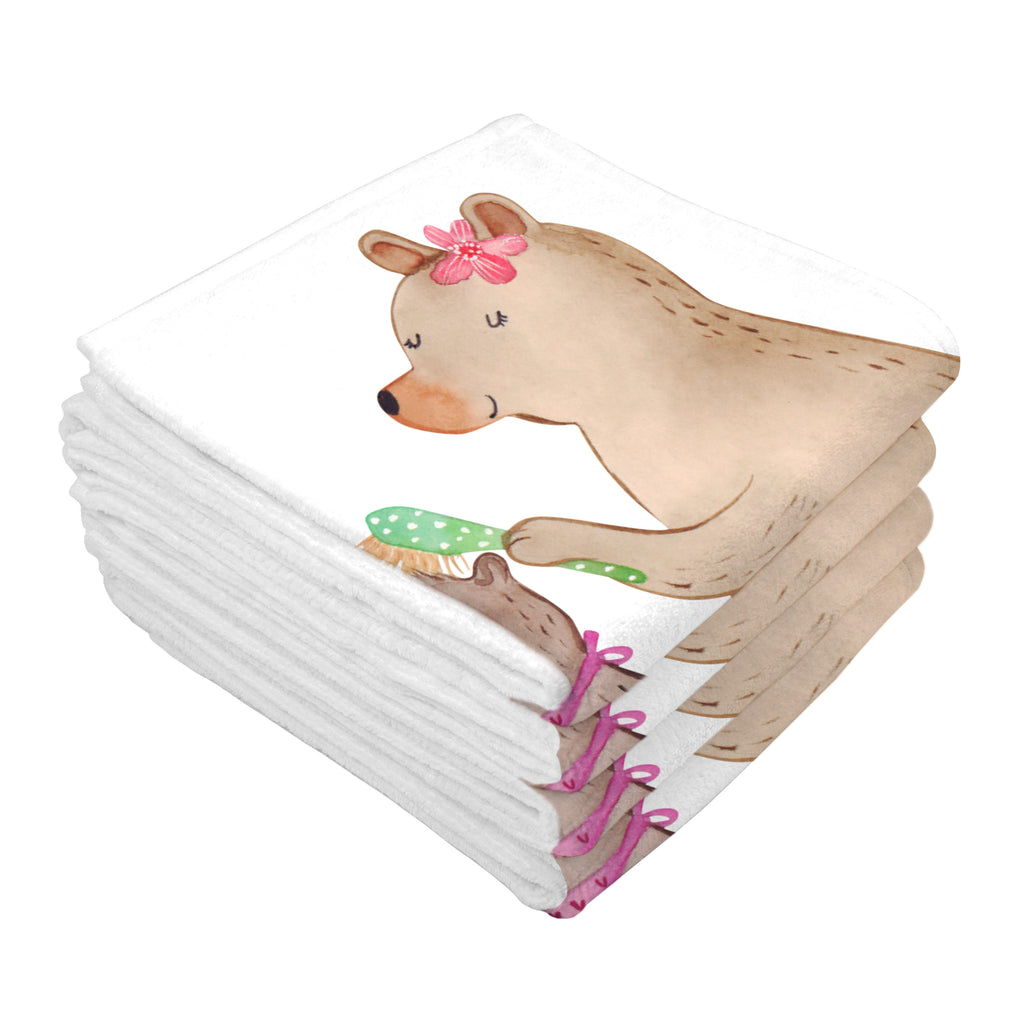 Gäste Handtuch Bär mit Kind Gästetuch, Reisehandtuch, Sport Handtuch, Frottier, Kinder Handtuch, Familie, Vatertag, Muttertag, Bruder, Schwester, Mama, Papa, Oma, Opa, Geschenk, Mutti, Mutter