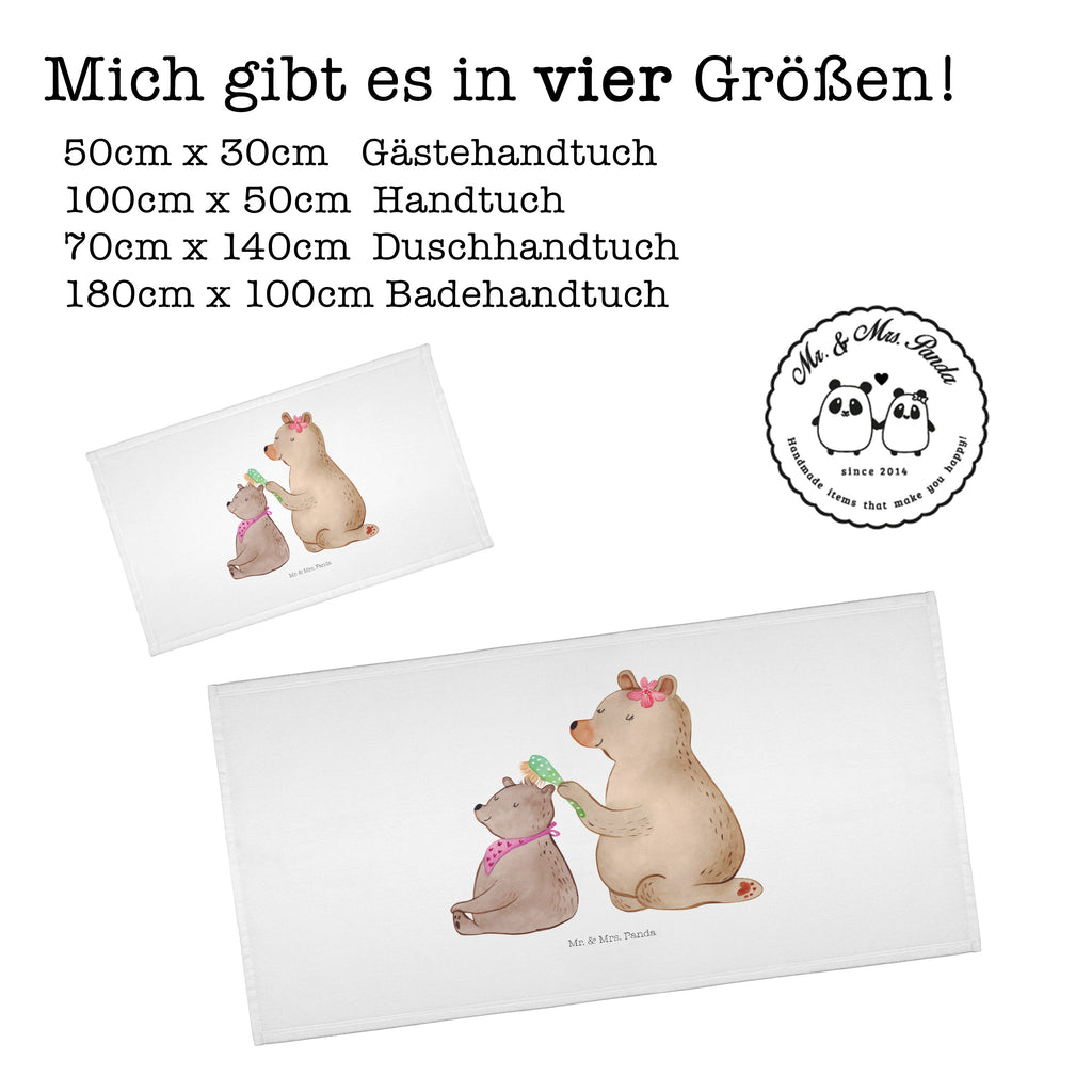 Gäste Handtuch Bär mit Kind Gästetuch, Reisehandtuch, Sport Handtuch, Frottier, Kinder Handtuch, Familie, Vatertag, Muttertag, Bruder, Schwester, Mama, Papa, Oma, Opa, Geschenk, Mutti, Mutter