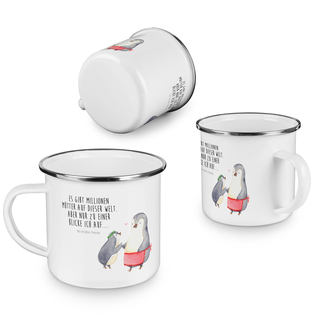 Camping Emaille Tasse Pinguin mit Kind Campingtasse, Trinkbecher, Metalltasse, Outdoor Tasse, Emaille Trinkbecher, Blechtasse Outdoor, Emaille Campingbecher, Edelstahl Trinkbecher, Metalltasse für Camping, Kaffee Blechtasse, Camping Tasse Metall, Familie, Vatertag, Muttertag, Bruder, Schwester, Mama, Papa, Oma, Opa, Geschenk, Mami, Mutti, Mutter, Geburststag