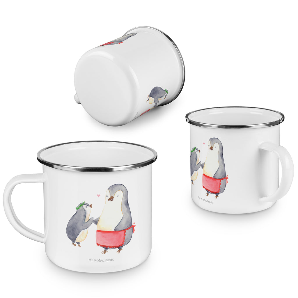 Camping Emaille Tasse Pinguin mit Kind Campingtasse, Trinkbecher, Metalltasse, Outdoor Tasse, Emaille Trinkbecher, Blechtasse Outdoor, Emaille Campingbecher, Edelstahl Trinkbecher, Metalltasse für Camping, Kaffee Blechtasse, Camping Tasse Metall, Familie, Vatertag, Muttertag, Bruder, Schwester, Mama, Papa, Oma, Opa, Geschenk, Mami, Mutti, Mutter, Geburststag