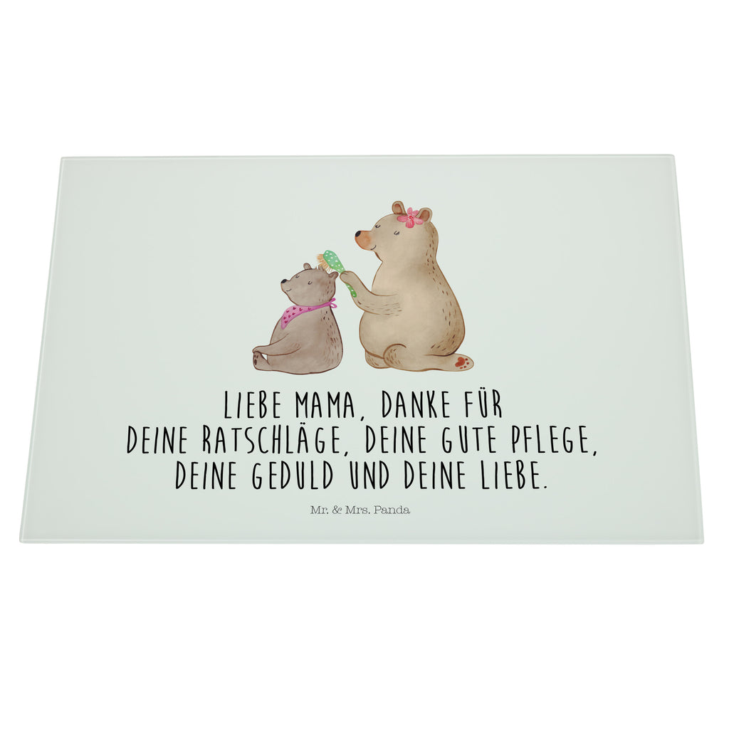 XL Glas Schneidbrett Bär mit Kind Glasschneidebrett, Schneidebrett, Frühstücksbrett, Küche, Familie, Vatertag, Muttertag, Bruder, Schwester, Mama, Papa, Oma, Opa, Geschenk, Mutti, Mutter