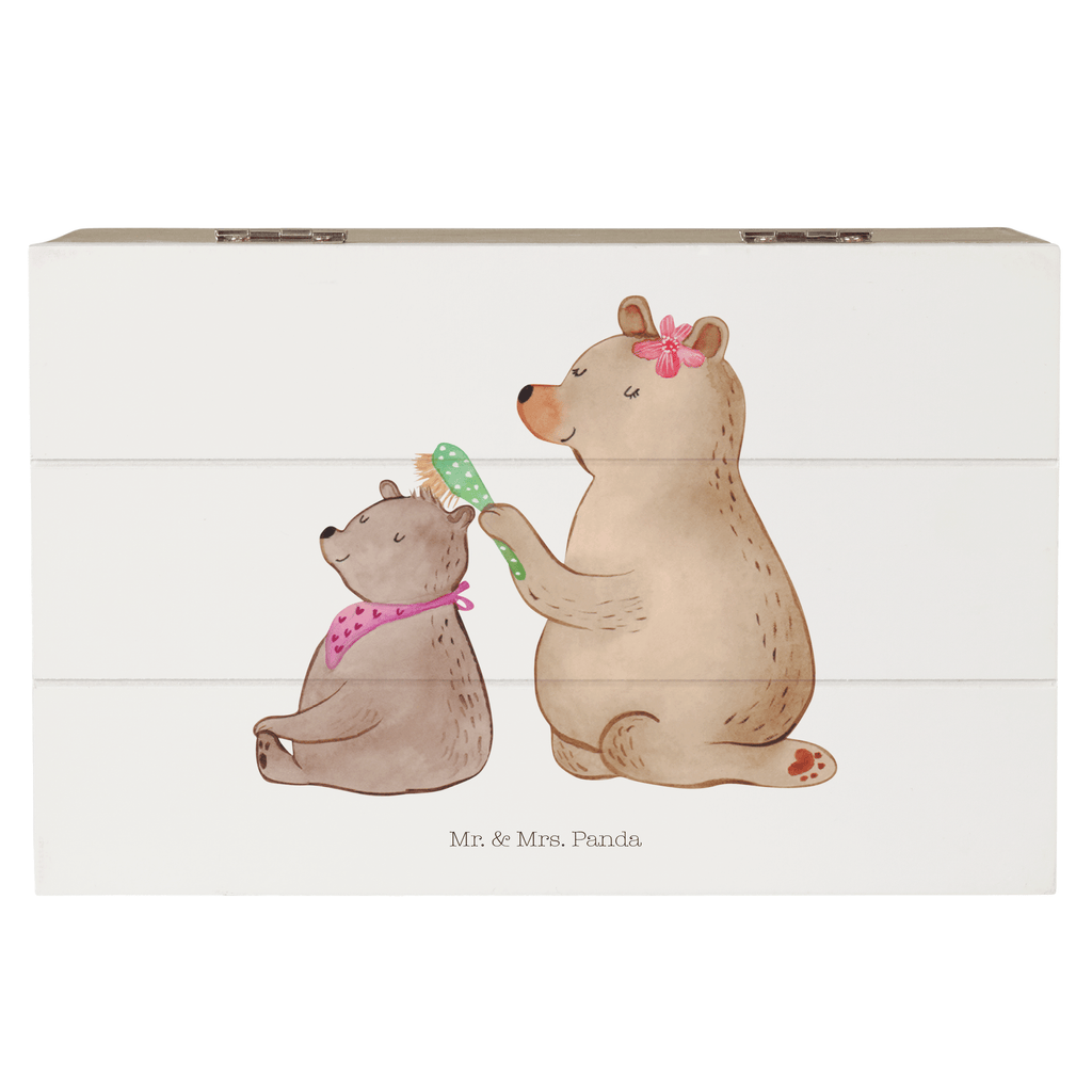 Holzkiste Bär mit Kind Holzkiste, Kiste, Schatzkiste, Truhe, Schatulle, XXL, Erinnerungsbox, Erinnerungskiste, Dekokiste, Aufbewahrungsbox, Familie, Vatertag, Muttertag, Bruder, Schwester, Mama, Papa, Oma, Opa, Geschenk, Mutti, Mutter