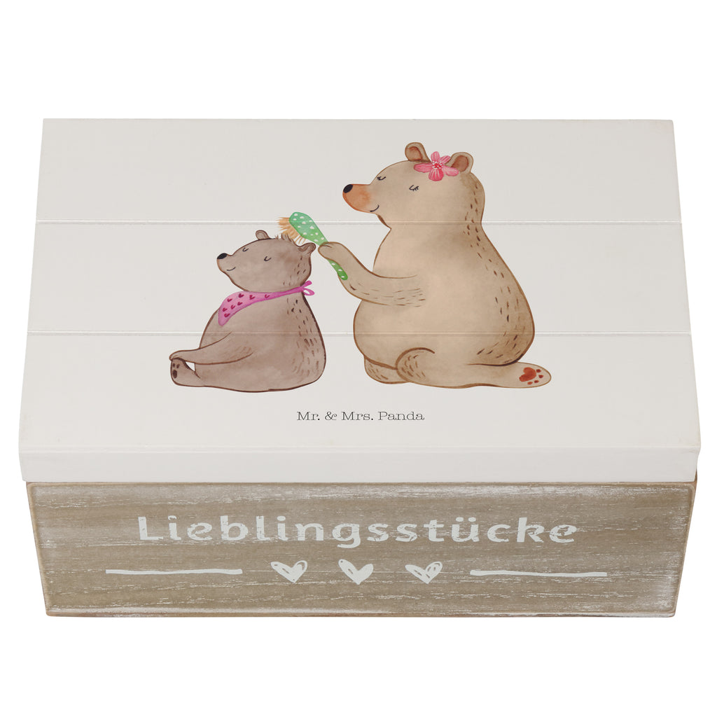 Holzkiste Bär mit Kind Holzkiste, Kiste, Schatzkiste, Truhe, Schatulle, XXL, Erinnerungsbox, Erinnerungskiste, Dekokiste, Aufbewahrungsbox, Familie, Vatertag, Muttertag, Bruder, Schwester, Mama, Papa, Oma, Opa, Geschenk, Mutti, Mutter