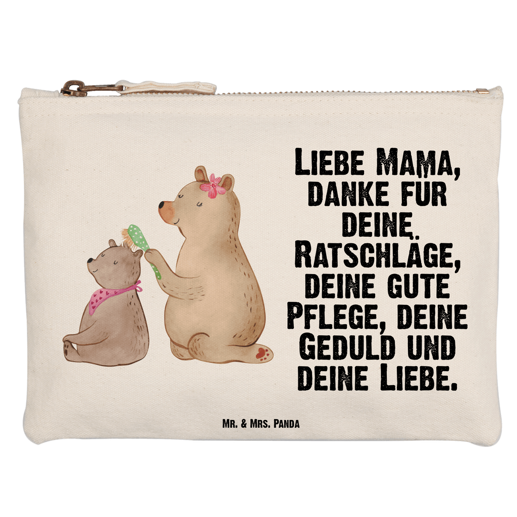 Schminktasche Bär mit Kind Schminktasche, Kosmetiktasche, Kosmetikbeutel, Stiftemäppchen, Etui, Federmappe, Makeup, XXL, Schminketui, Kosmetiketui, Schlamperetui, Familie, Vatertag, Muttertag, Bruder, Schwester, Mama, Papa, Oma, Opa, Geschenk, Mutti, Mutter