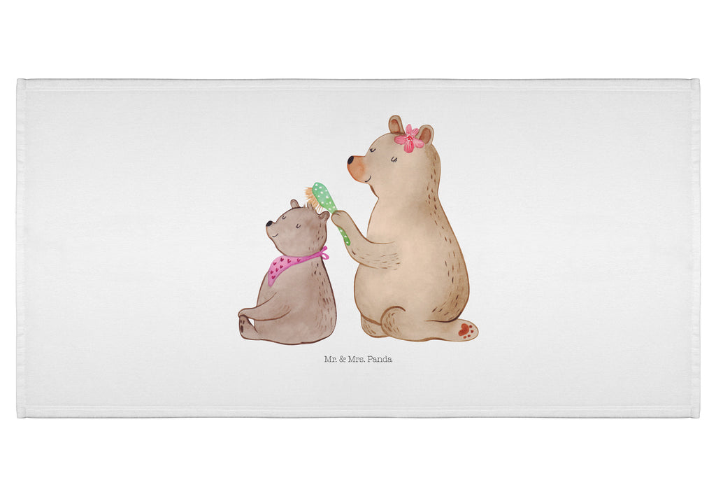 50 x 100 Handtuch Bär mit Kind Handtuch, Badehandtuch, Badezimmer, Handtücher, groß, Kinder, Baby, Familie, Vatertag, Muttertag, Bruder, Schwester, Mama, Papa, Oma, Opa, Geschenk, Mutti, Mutter