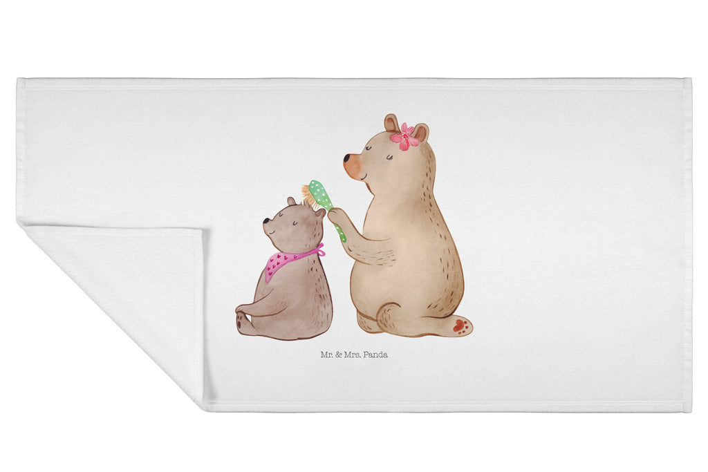 50 x 100 Handtuch Bär mit Kind Handtuch, Badehandtuch, Badezimmer, Handtücher, groß, Kinder, Baby, Familie, Vatertag, Muttertag, Bruder, Schwester, Mama, Papa, Oma, Opa, Geschenk, Mutti, Mutter