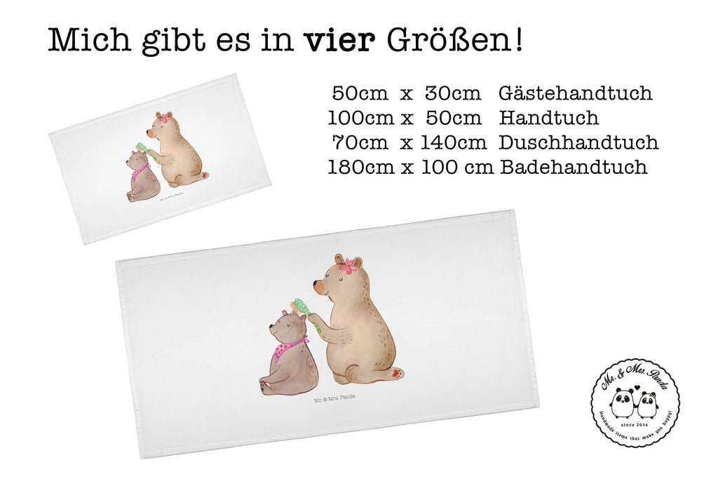 50 x 100 Handtuch Bär mit Kind Handtuch, Badehandtuch, Badezimmer, Handtücher, groß, Kinder, Baby, Familie, Vatertag, Muttertag, Bruder, Schwester, Mama, Papa, Oma, Opa, Geschenk, Mutti, Mutter