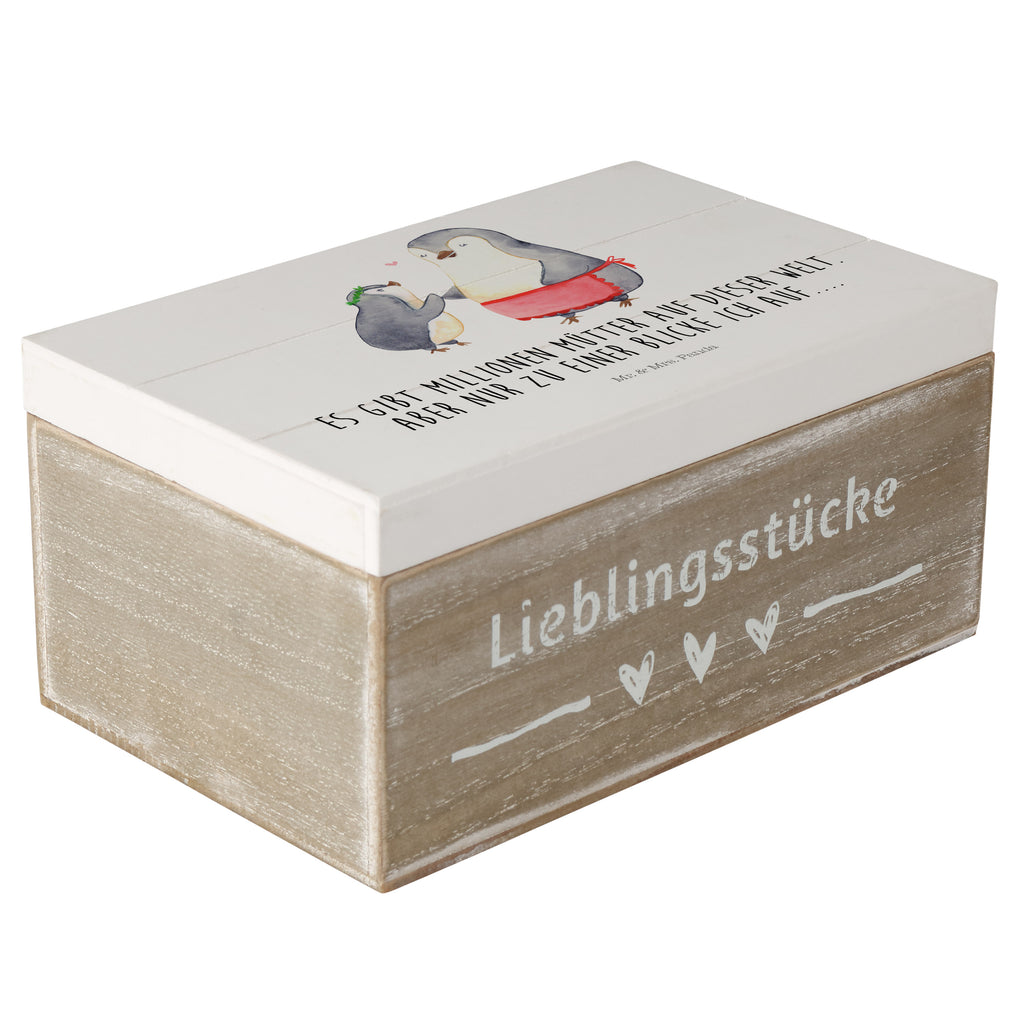 Holzkiste Pinguin mit Kind Holzkiste, Kiste, Schatzkiste, Truhe, Schatulle, XXL, Erinnerungsbox, Erinnerungskiste, Dekokiste, Aufbewahrungsbox, Familie, Vatertag, Muttertag, Bruder, Schwester, Mama, Papa, Oma, Opa, Geschenk, Mami, Mutti, Mutter, Geburststag